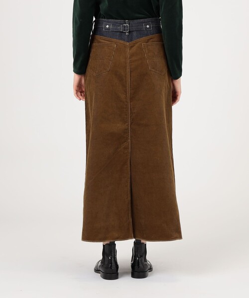 UNION LAUNCH(ユニオンランチ)の「UNION LAUNCH INDIGO×CAMEL ロングスカート(スカート・レディース・ブラウン系その他・XS/S)」の5枚目の写真