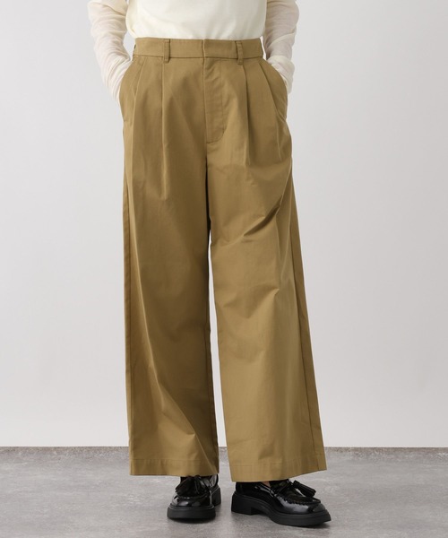 studio CLIP（スタディオクリップ）の「《ウタオ》タックチノパンツ（チノパンツ・レディース・ベージュ/カーキ・FREE）」の2枚目の写真