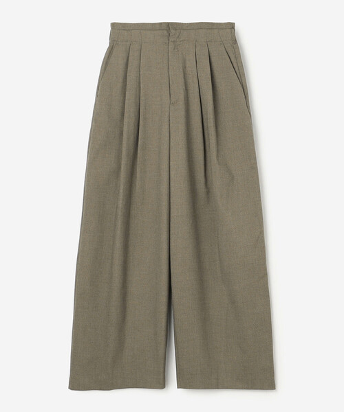 Morris & Sons(モリスアンドサンズ)の「MORRIS & SONS | シャークスキン 2タック バギーパンツ WOMEN(その他パンツ・レディース・ブラック系その他/ベージュ系その他・1/0)」の2枚目の写真