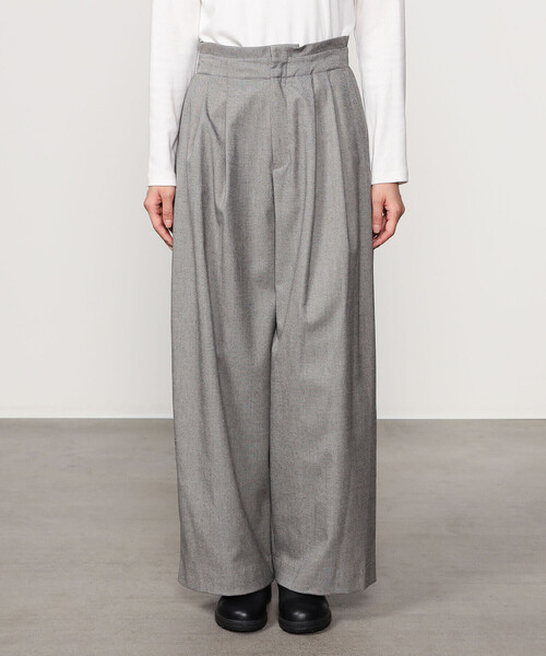 Morris & Sons(モリスアンドサンズ)の「MORRIS & SONS | シャークスキン 2タック バギーパンツ WOMEN(その他パンツ・レディース・ブラック系その他/ベージュ系その他・1/0)」の9枚目の写真