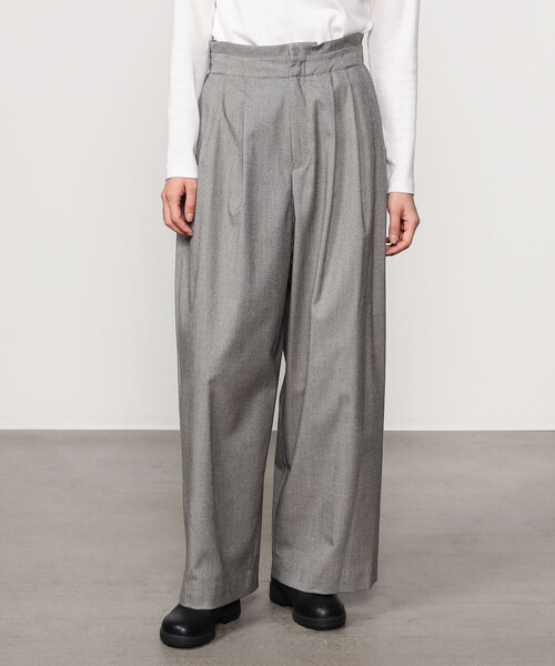 Morris & Sons(モリスアンドサンズ)の「MORRIS & SONS | シャークスキン 2タック バギーパンツ WOMEN(その他パンツ・レディース・ブラック系その他/ベージュ系その他・1/0)」の12枚目の写真