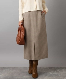 MK MICHEL KLEIN | ガンクラブチェック柄ナロースカート/洗える(スカート)