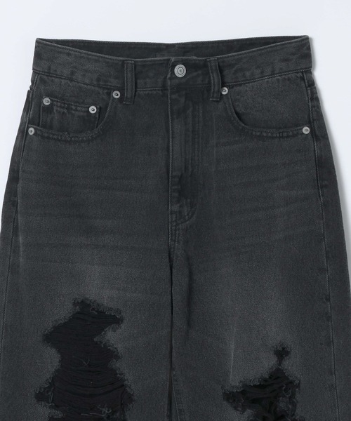 JEANASIS（ジーナシス）の「クラッシュストレートデニム/599571（デニムパンツ・レディース・ブルー/ブラック・SMALL/MEDIUM）」の10枚目の写真