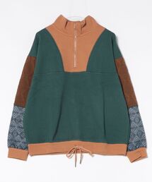 チャイハネ | 【チャイハネ】パッチワークMEN'Sハーフジッププルオーバー(その他トップス)