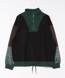 チャイハネ(チャイハネ)の【チャイハネ】パッチワークMEN'Sハーフジッププルオーバー(その他トップス)