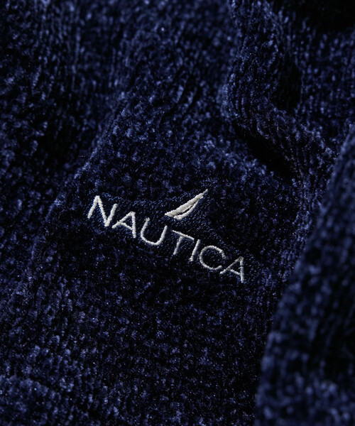 NAUTICA(ノーティカ)の「NAUTICA/ノーティカ ワンポイントロゴ モールニット ジップパーカー/ジップアップ フーディ(パーカー・メンズ・ブラウン/ネイビー・MEDIUM/LARGE/X-LARGE)」の15枚目の写真