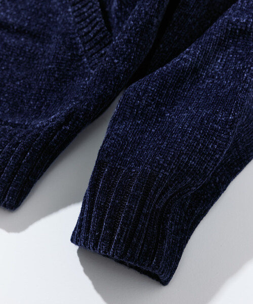 NAUTICA(ノーティカ)の「NAUTICA/ノーティカ ワンポイントロゴ モールニット ジップパーカー/ジップアップ フーディ(パーカー・メンズ・ブラウン/ネイビー・MEDIUM/LARGE/X-LARGE)」の18枚目の写真