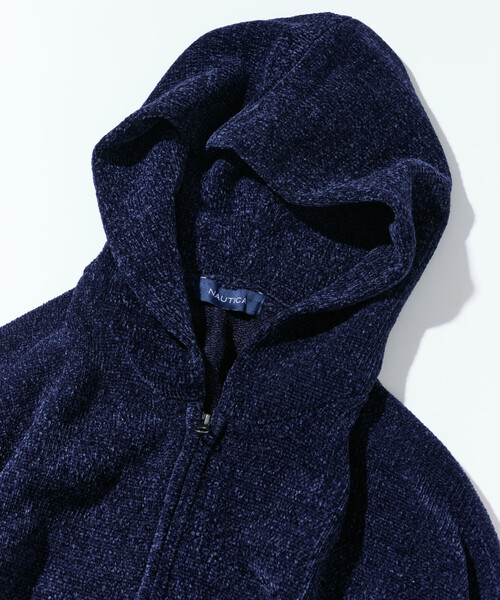 モールニットジップパーカー・モールニットジョガーパンツ NO ID.（ノーアイディー） パーカー 「NO ID.」P Mole Yarn Knit Zip