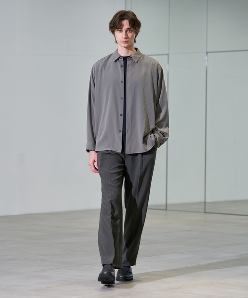 CITY TOKYO（シティトウキョウ）の「【CITY TOKYO/シティートーキョー】Air pleats ﾘﾗｯｸｽｼｬﾂ（シャツ/ブラウス・メンズ・カーキ・1/2）」の2枚目の写真