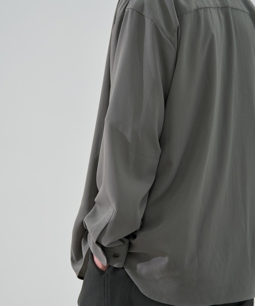 CITY TOKYO（シティトウキョウ）の「【CITY TOKYO/シティートーキョー】Air pleats ﾘﾗｯｸｽｼｬﾂ（シャツ/ブラウス・メンズ・カーキ・1/2）」の3枚目の写真