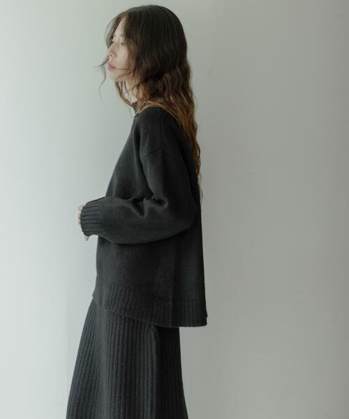 WEB限定』モックネックニット×スカートセットアップ（ワンピース