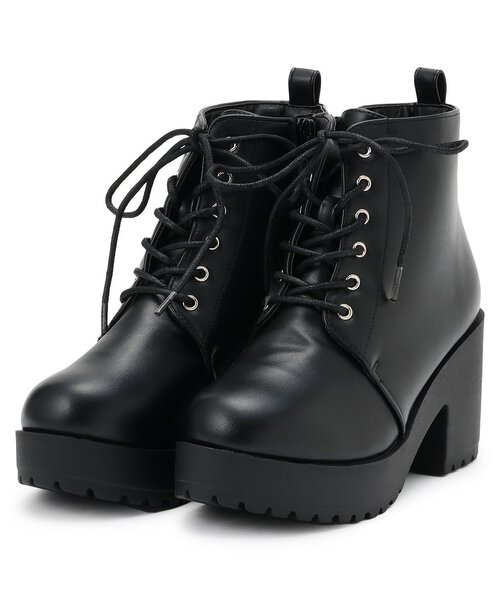 LOVETOXIC(ラブトキシック)の「レースアップブーツ(ブーツ・キッズ・ブラック・22-22.5/24-24.5cm/23-23.5cm)」の1枚目の写真