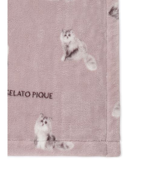 [新品・タグ付き]GELATO PIQUE 猫デザイン毛布 Sleep】CAT柄 プリント毛布（寝具）｜gelato pique Sleep（ジェラート