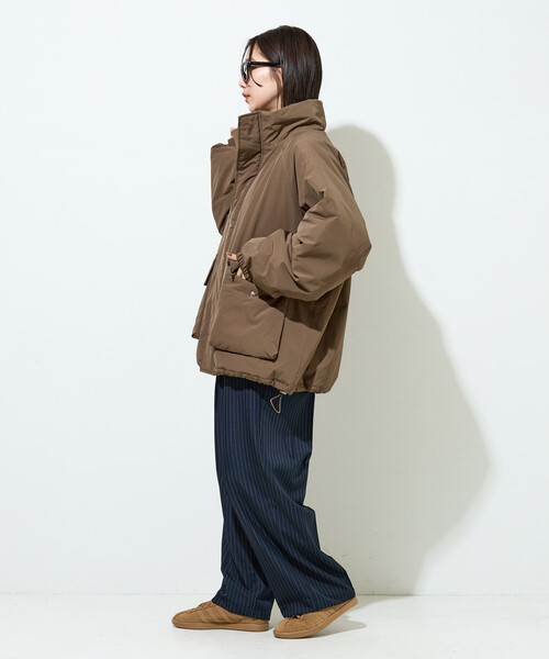 FREAK'S STORE（フリークスストア）の「限定展開　中綿 ボリューム ブルゾン（ブルゾン・レディース・オリーブ/ブラック/ブラウン/ベージュ・ﾌﾘ-）」の6枚目の写真