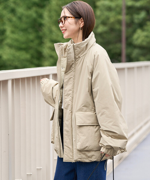 FREAK'S STORE（フリークスストア）の「限定展開　中綿 ボリューム ブルゾン（ブルゾン・レディース・オリーブ/ブラック/ブラウン/ベージュ・ﾌﾘ-）」の14枚目の写真