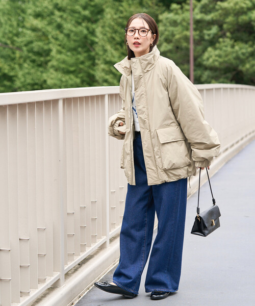 FREAK'S STORE（フリークスストア）の「限定展開　中綿 ボリューム ブルゾン（ブルゾン・レディース・オリーブ/ブラック/ブラウン/ベージュ・ﾌﾘ-）」の15枚目の写真