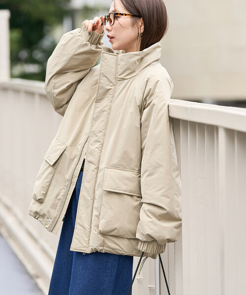 FREAK'S STORE（フリークスストア）の「限定展開　中綿 ボリューム ブルゾン（ブルゾン・レディース・オリーブ/ブラック/ブラウン/ベージュ・ﾌﾘ-）」の17枚目の写真