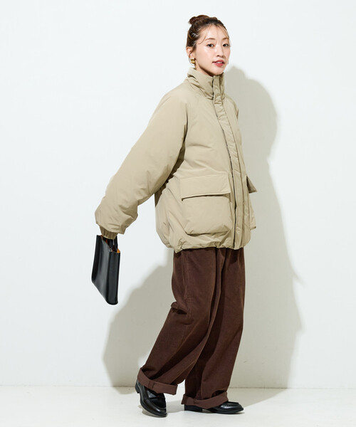 FREAK'S STORE（フリークスストア）の「限定展開　中綿 ボリューム ブルゾン（ブルゾン・レディース・オリーブ/ブラック/ブラウン/ベージュ・ﾌﾘ-）」の21枚目の写真