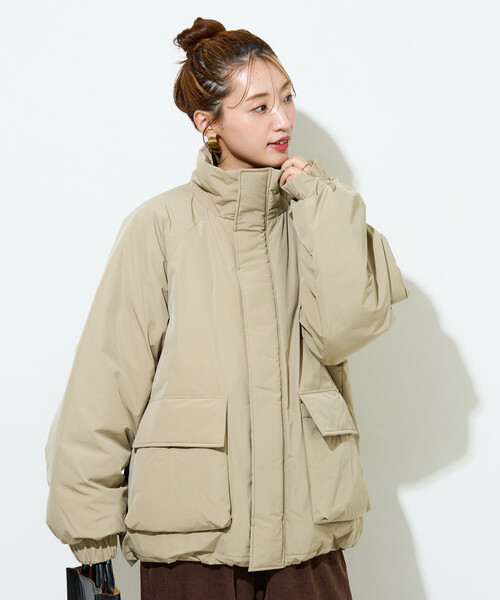 FREAK'S STORE（フリークスストア）の「限定展開　中綿 ボリューム ブルゾン（ブルゾン・レディース・オリーブ/ブラック/ブラウン/ベージュ・ﾌﾘ-）」の5枚目の写真