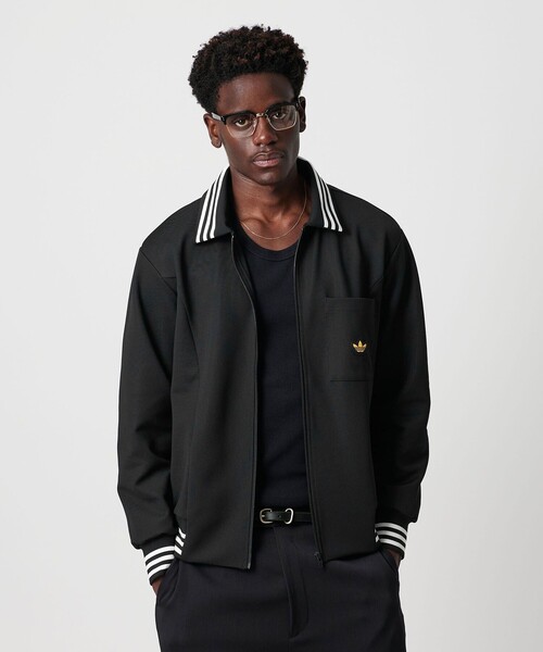 adidas Originals（アディダスオリジナルス）の「【別注】＜adidas Originals＞レトロ ブルゾン（カーディガン/ボレロ・メンズ・ブラック/ネイビー・XXL/L/XL/M）」の2枚目の写真