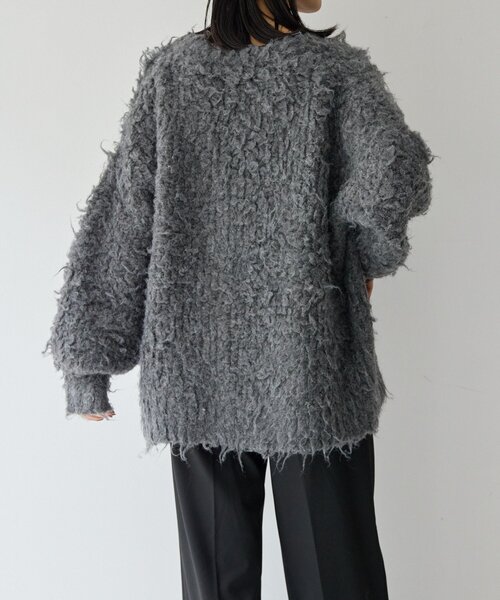 gemeil（ジェムイル）の「シャギーカーディガン(LA-332)（カーディガン/ボレロ・レディース・ベージュ/グレー/ブルー・FREE）」の11枚目の写真