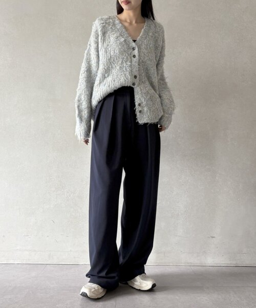 gemeil（ジェムイル）の「シャギーカーディガン(LA-332)（カーディガン/ボレロ・レディース・ベージュ/グレー/ブルー・FREE）」の14枚目の写真