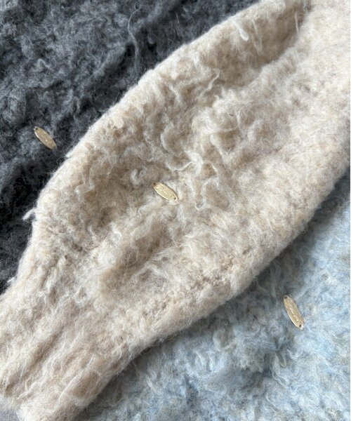 gemeil（ジェムイル）の「シャギーカーディガン(LA-332)（カーディガン/ボレロ・レディース・ベージュ/グレー/ブルー・FREE）」の21枚目の写真