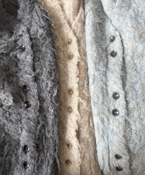 gemeil（ジェムイル）の「シャギーカーディガン(LA-332)（カーディガン/ボレロ・レディース・ベージュ/グレー/ブルー・FREE）」の22枚目の写真