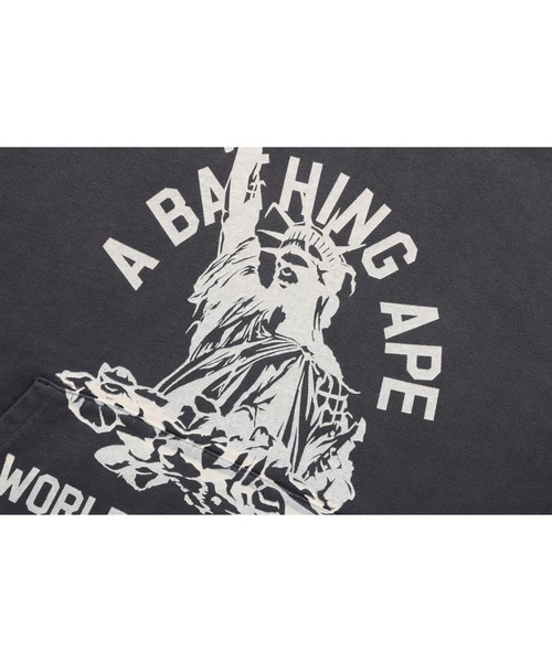 A BATHING APE(アベイシングエイプ)の「DESTROY WASHED RELAXED FIT PULLOVER HOODIE(パーカー・メンズ・ブラック/パープル/アイボリー・SMALL/MEDIUM/LARGE/X-LARGE/XX-LARGE)」の8枚目の写真