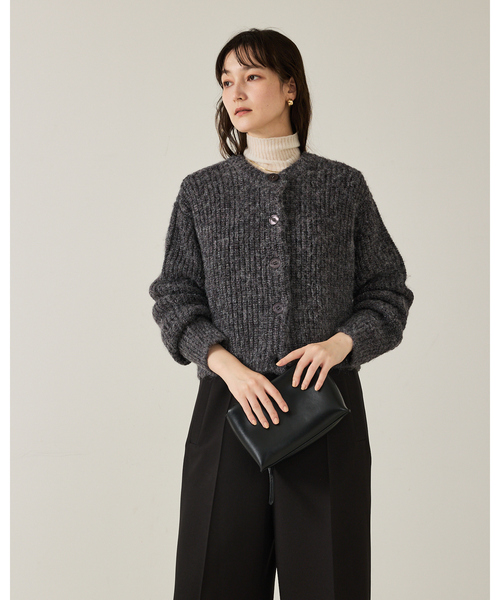 qualite（カリテ）の「【前後で着回し可能】2WAYラメニットカーディガン/秋服/冬服/ラメ/クリスマス/ローゲージニット（カーディガン/ボレロ・レディース・ベージュ/グレー・フリー）」の10枚目の写真