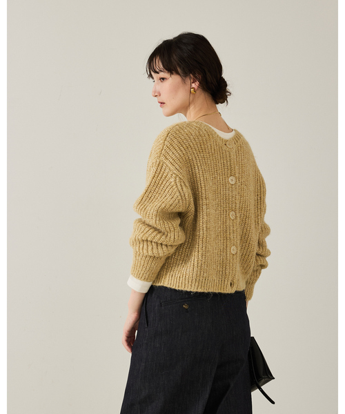 qualite（カリテ）の「【前後で着回し可能】2WAYラメニットカーディガン/秋服/冬服/ラメ/クリスマス/ローゲージニット（カーディガン/ボレロ・レディース・ベージュ/グレー・フリー）」の16枚目の写真