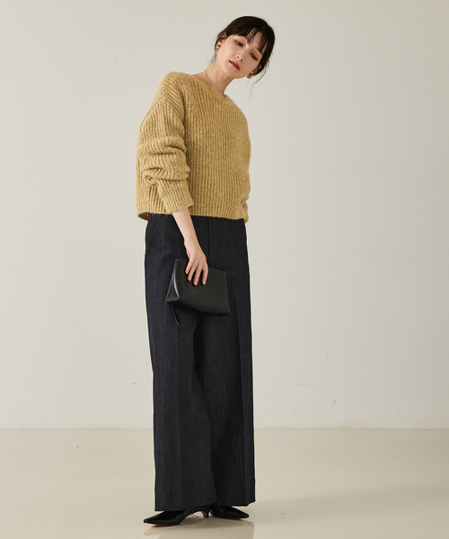 qualite（カリテ）の「【前後で着回し可能】2WAYラメニットカーディガン/秋服/冬服/ラメ/クリスマス/ローゲージニット（カーディガン/ボレロ・レディース・ベージュ/グレー・フリー）」の17枚目の写真