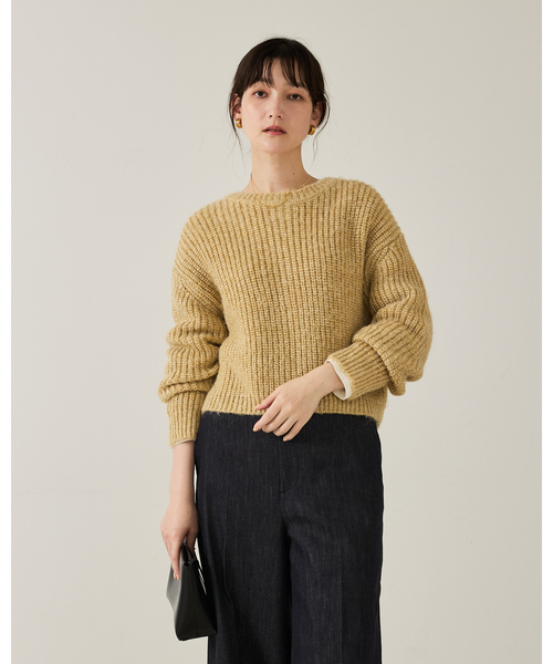 qualite（カリテ）の「【前後で着回し可能】2WAYラメニットカーディガン/秋服/冬服/ラメ/クリスマス/ローゲージニット（カーディガン/ボレロ・レディース・ベージュ/グレー・フリー）」の19枚目の写真