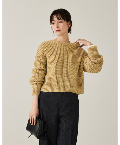 qualite（カリテ）の「【前後で着回し可能】2WAYラメニットカーディガン/秋服/冬服/ラメ/クリスマス/ローゲージニット（カーディガン/ボレロ・レディース・ベージュ/グレー・フリー）」の20枚目の写真