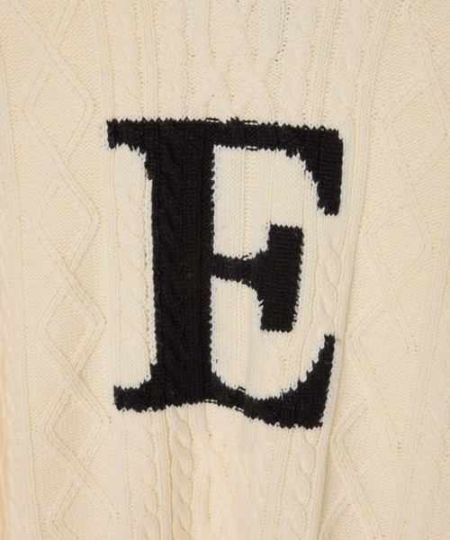 BARNYARDSTORM（バンヤードストーム）の「BARNYARDSTORM / ロゴケーブルカーデ【WEB限定カラー】（カーディガン/ボレロ・レディース・ブラック/オフホワイト/ブルー・FREE）」の17枚目の写真
