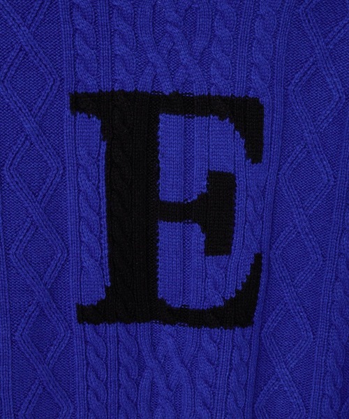 BARNYARDSTORM（バンヤードストーム）の「BARNYARDSTORM / ロゴケーブルカーデ【WEB限定カラー】（カーディガン/ボレロ・レディース・ブラック/オフホワイト/ブルー・FREE）」の13枚目の写真