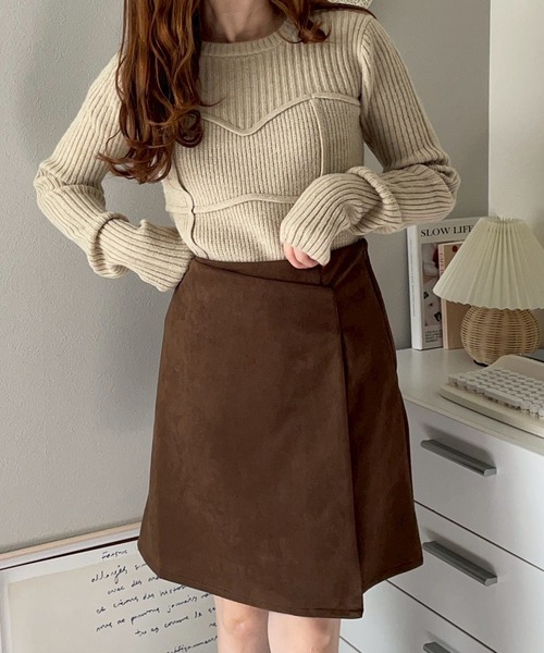 merrylatte（メリーラテ）の「アルパカタッチビスチェデザインニット【NOUA】（ニット/セーター・レディース・アイボリー・FREE）」の3枚目の写真