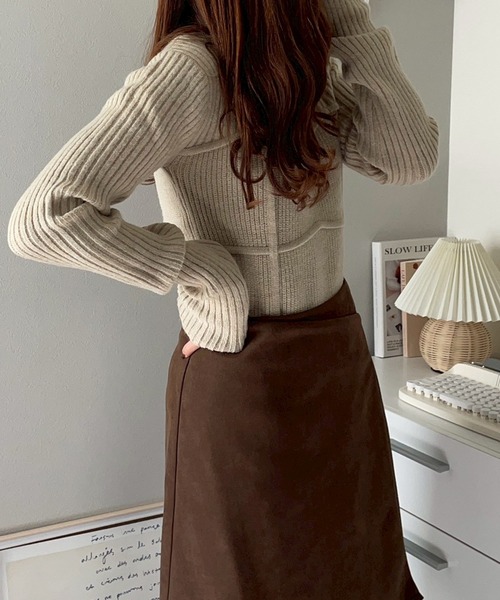 merrylatte（メリーラテ）の「アルパカタッチビスチェデザインニット【NOUA】（ニット/セーター・レディース・アイボリー・FREE）」の5枚目の写真