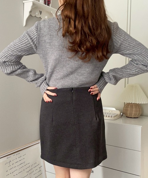 merrylatte（メリーラテ）の「アルパカタッチビスチェデザインニット【NOUA】（ニット/セーター・レディース・アイボリー/グレー・FREE）」の14枚目の写真