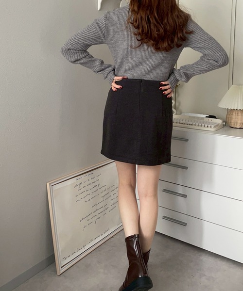 merrylatte（メリーラテ）の「アルパカタッチビスチェデザインニット【NOUA】（ニット/セーター・レディース・アイボリー/グレー・FREE）」の15枚目の写真