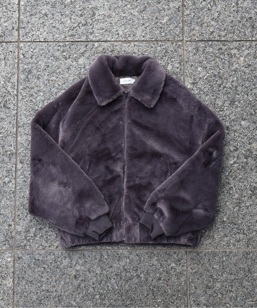 セール】ATELANE / フェイクファーボンバージャケット/レオパード