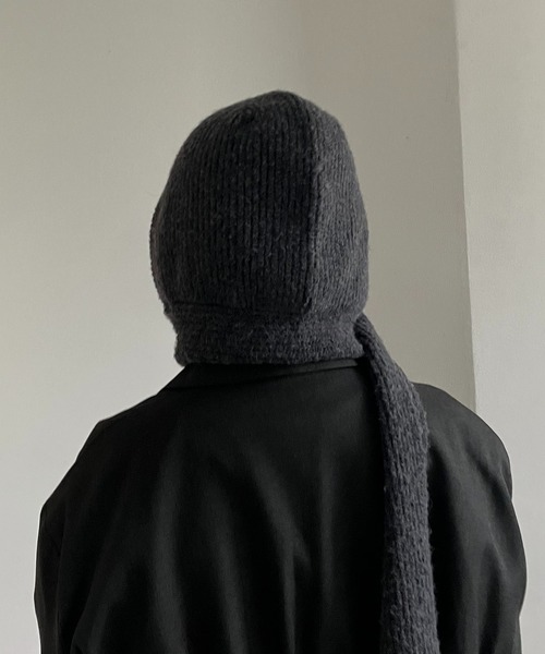 KNITフードマフラー /バラクラバ /フライトニットキャップ（マフラー