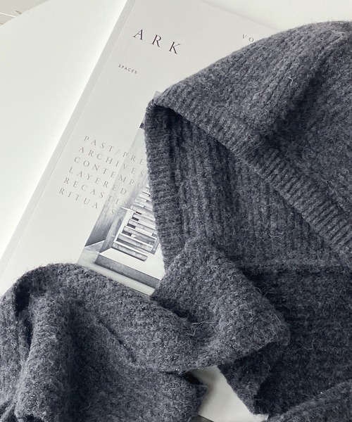 KNITフードマフラー /バラクラバ /フライトニットキャップ（マフラー