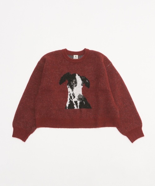 niko and...（ニコアンド）の「DOGアソートニットプルオーバー（ニット/セーター・レディース・アイボリー/グレー/ボルドー・MEDIUM/LARGE）」の3枚目の写真