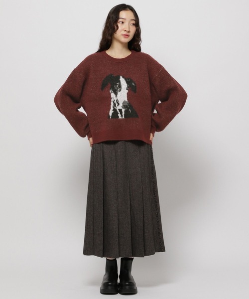 niko and...（ニコアンド）の「DOGアソートニットプルオーバー（ニット/セーター・レディース・アイボリー/グレー/ボルドー・MEDIUM/LARGE）」の11枚目の写真