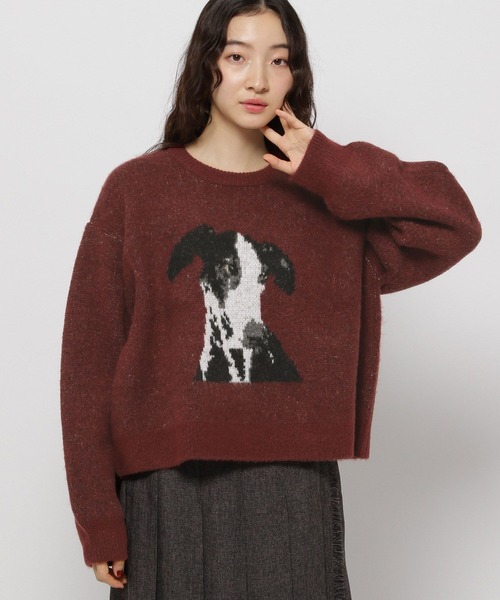 niko and...（ニコアンド）の「DOGアソートニットプルオーバー（ニット/セーター・レディース・アイボリー/グレー/ボルドー・MEDIUM/LARGE）」の14枚目の写真