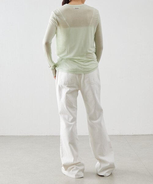 BEARDSLEY（ビアズリー）の「《LEVAR》裾フレアジーンズ（ホワイト）（デニムパンツ・レディース・ホワイト・MEDIUM）」の22枚目の写真