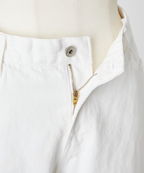 美品 完売品 BEARDSLEY デニムプルオーバー ホワイト レディース セミワイド ホワイト デニムパンツ【EDWIN別注】通販 [0205