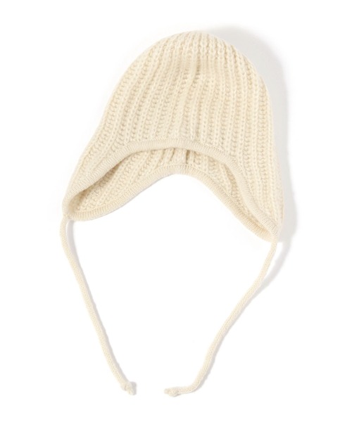 studio CLIP（スタディオクリップ）の「【daily CLIP】odds フラッフィーフラップワッチ（ニットキャップ/ビーニー・レディース・ブラック/ホワイト/イエロー・FREE）」の2枚目の写真