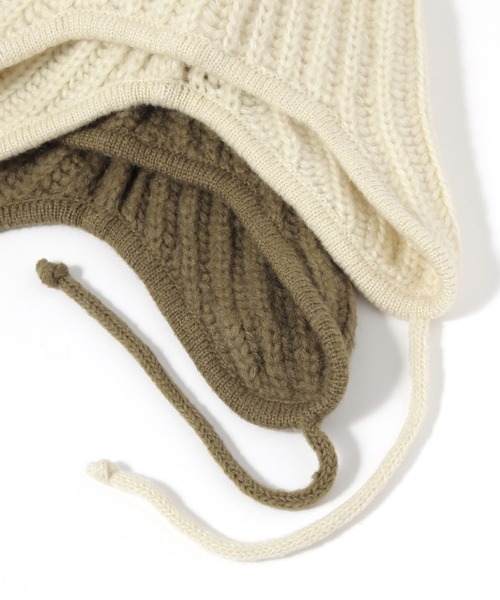 studio CLIP（スタディオクリップ）の「【daily CLIP】odds フラッフィーフラップワッチ（ニットキャップ/ビーニー・レディース・ブラック/ホワイト/イエロー・FREE）」の8枚目の写真